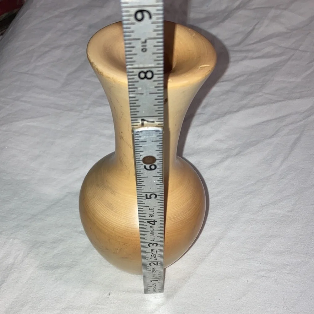 Spinning Aspen Studios Handcrafted Light Wood Art Vase - Artist Bill Elkins